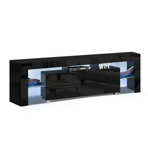 160CM LED Entertainment Unit in Black Gloss-1