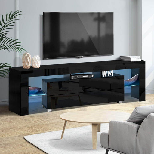 160CM LED Entertainment Unit in Black Gloss-0