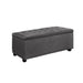 Tommie Fabric Storage Ottoman Grey-0