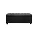 Tommie PU Leather Storage Ottoman Black-2