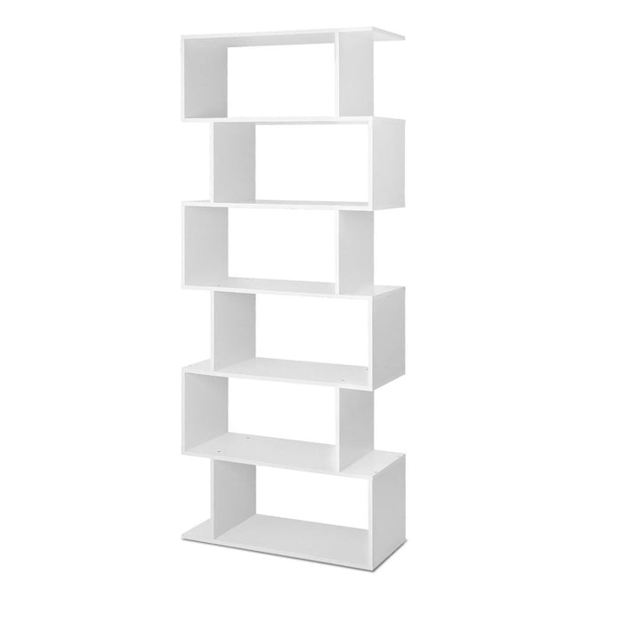 White 6 Tier Storage Shelf Unit-0