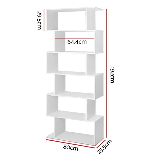 White 6 Tier Storage Shelf Unit-1