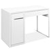 White Desk With Storage Cabinet & 2 Drawers-1