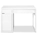 White Desk With Storage Cabinet & 2 Drawers-3