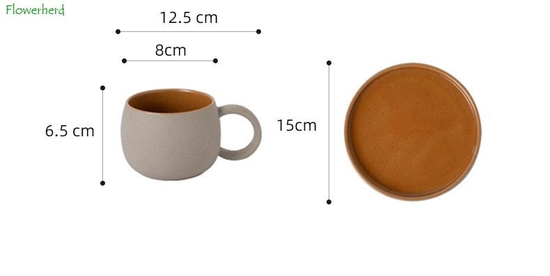 Ceramic Coffee Mug & Saucer