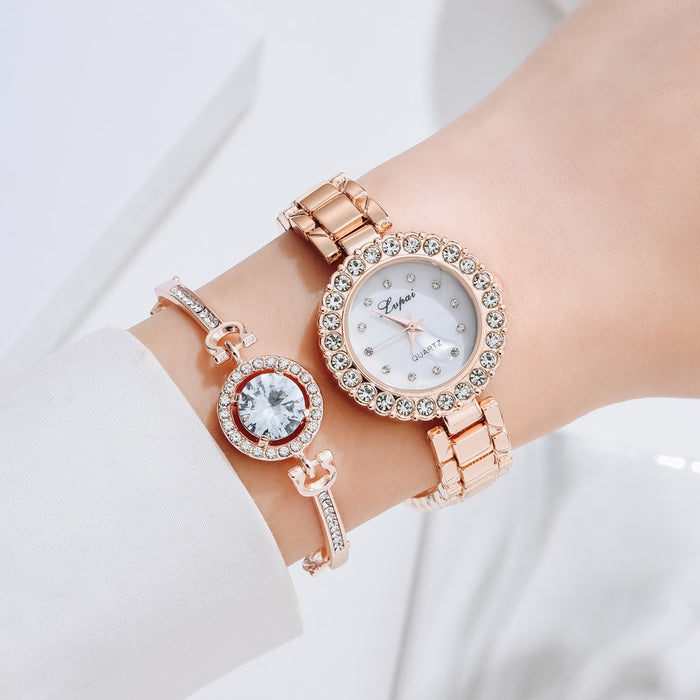 Crystal Watch & Jewellery Set