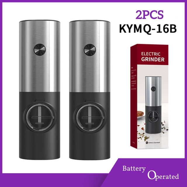 Stainless Steel Electric Salt & Pepper Mill Set