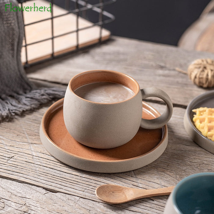 Ceramic Coffee Mug & Saucer
