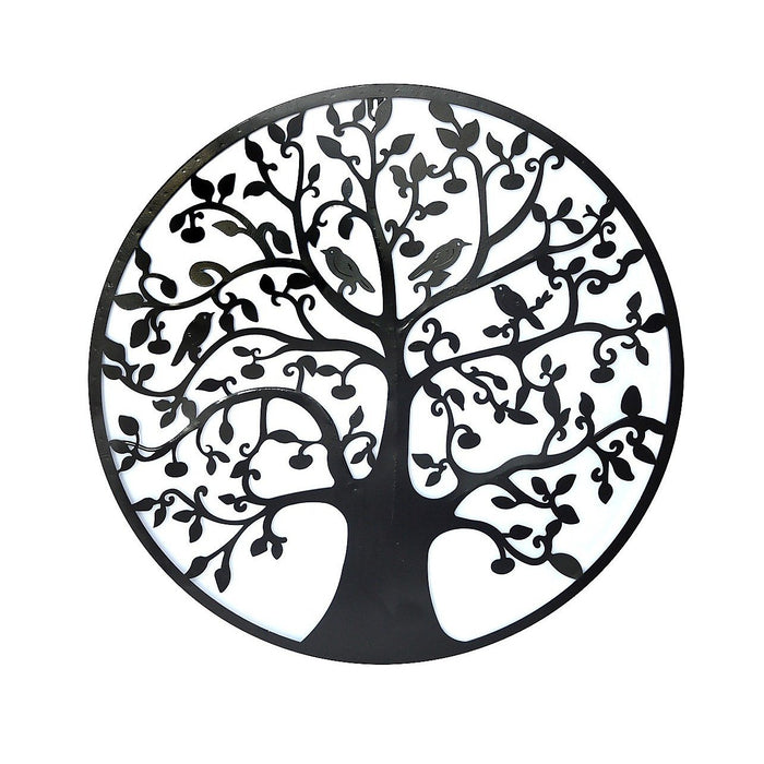 60cm Black Tree of Life Metal Iron Wall Art