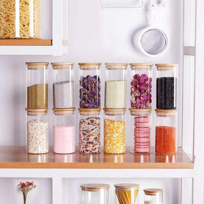 12 Airtight Glass Jars