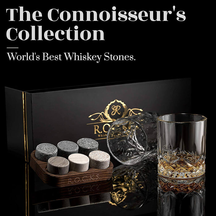 The Connoisseur's Set - Whiskey Stones & Signature Glass Edition