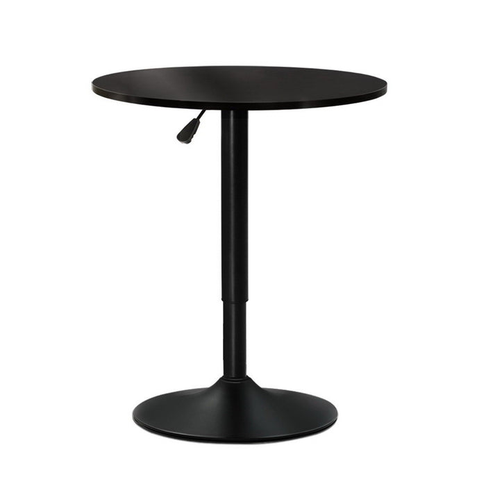 Metal Round Swivel Bar Table - Black