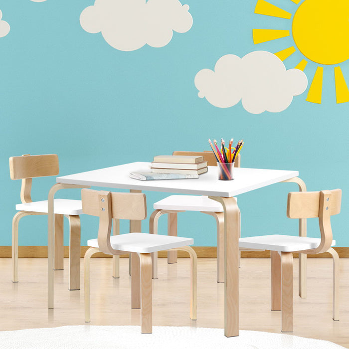 Modern Nordic Kids Table & Chair Set 5pcs