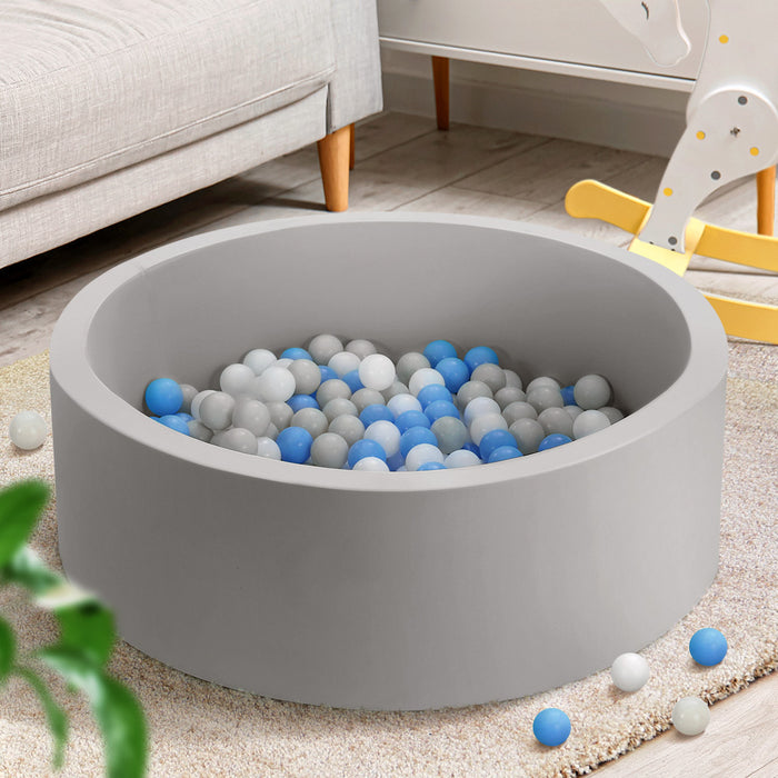 Kids Ocean Foam Ball Pit with Balls (90x30cm) - Grey