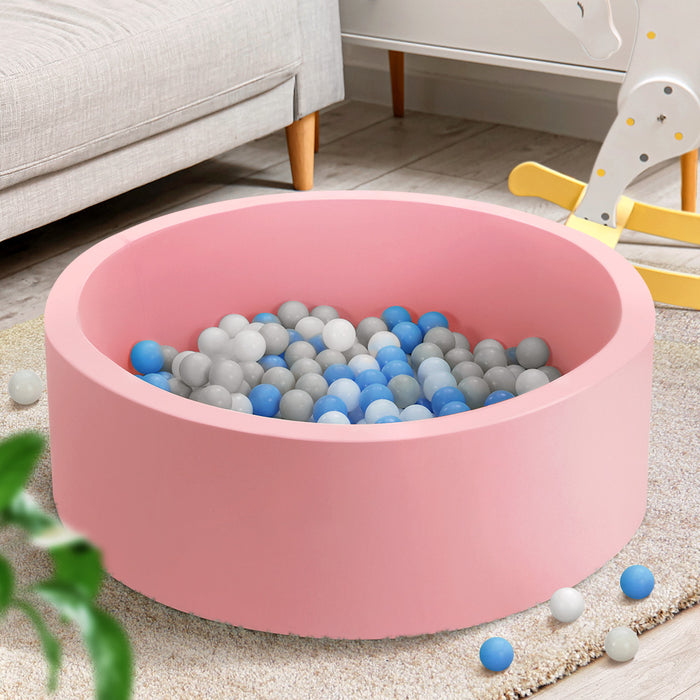 Kids Ocean Foam Ball Pit with Balls (90x30cm) - Pink