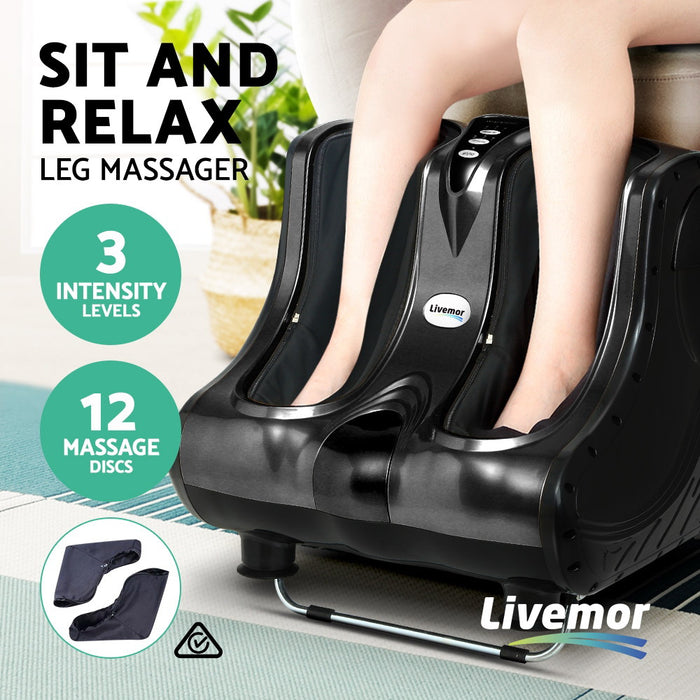 Livemor Ankle/Calf/Foot Massager - Black