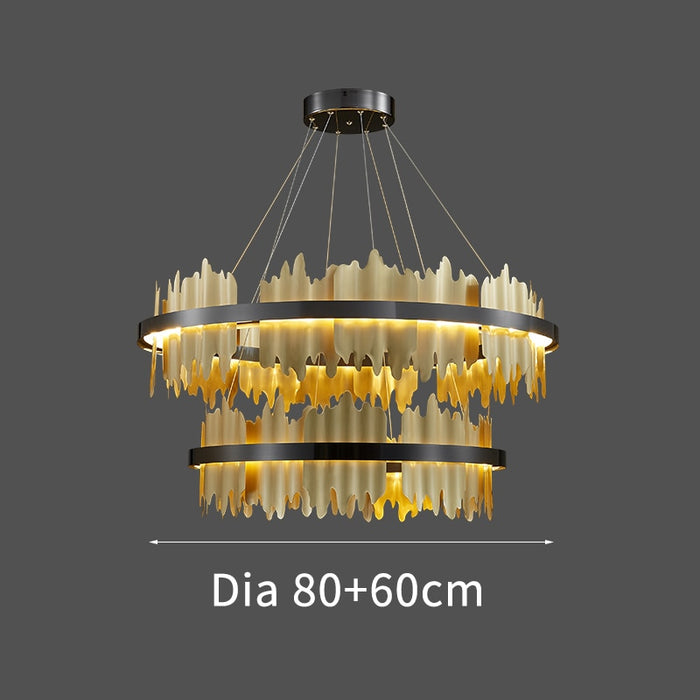 Modern Creative Circle LED Chandelier With Remote Control