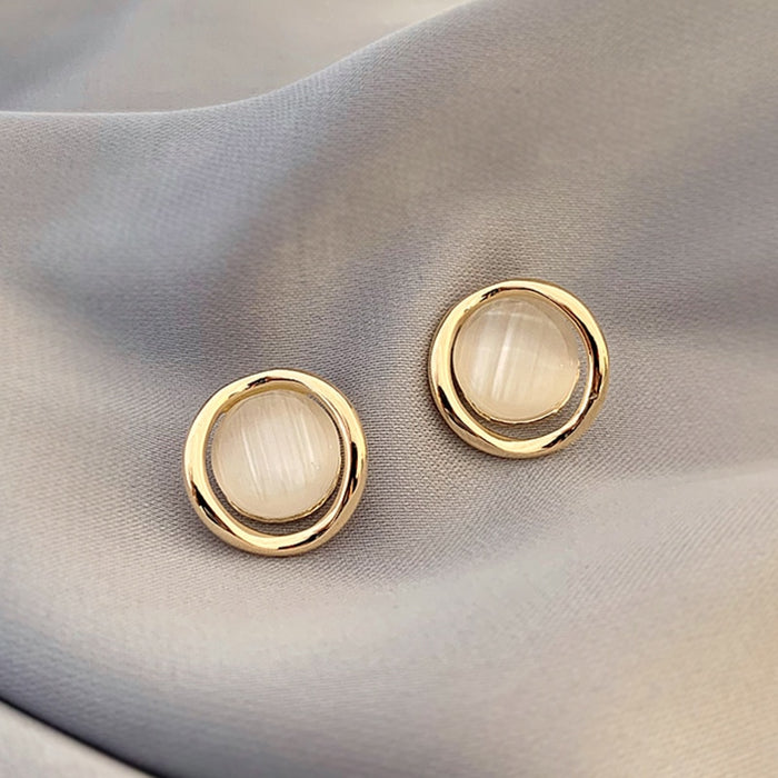 Elegant Opal Stud Earrings