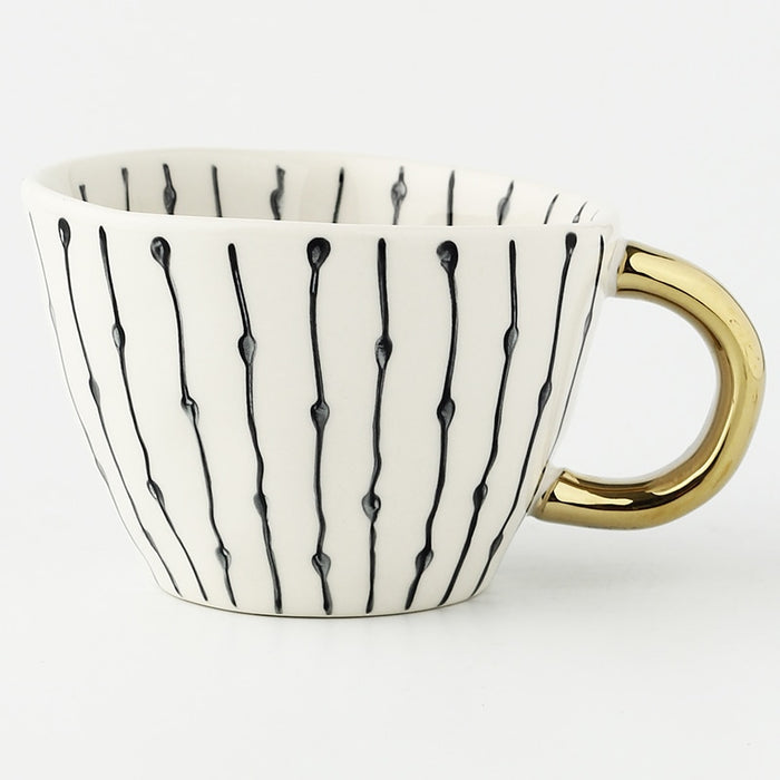 Hand Painted Geometric Ceramic Mugs