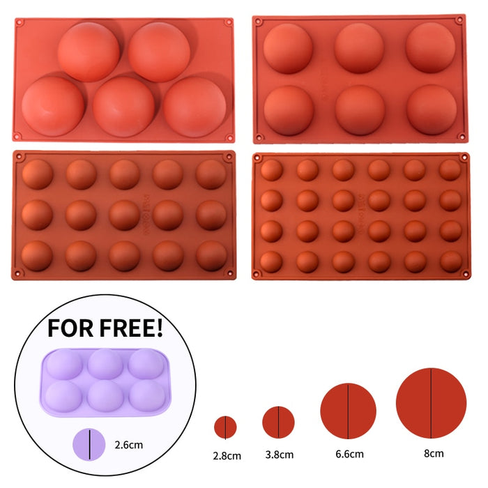 Silicone Sphere Bakeware Moulds