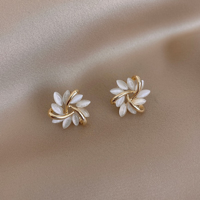 Elegant Opal Stud Earrings