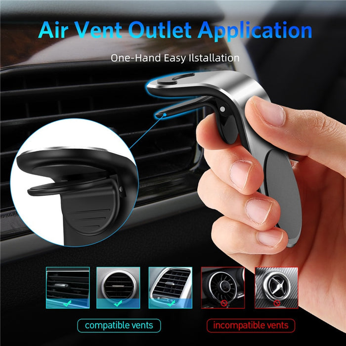 Magnetic Car Phone Holder with Air Vent Clip