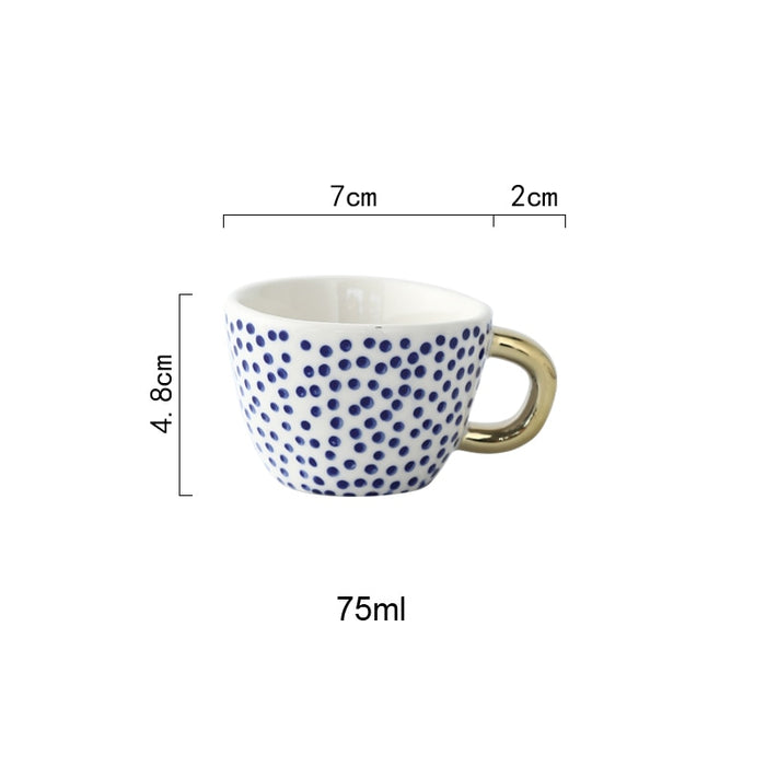 Hand Painted Geometric Ceramic Mugs