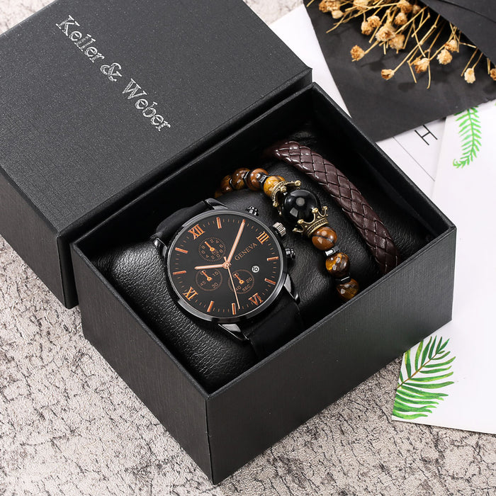 Men's Watch & Bracelet Set