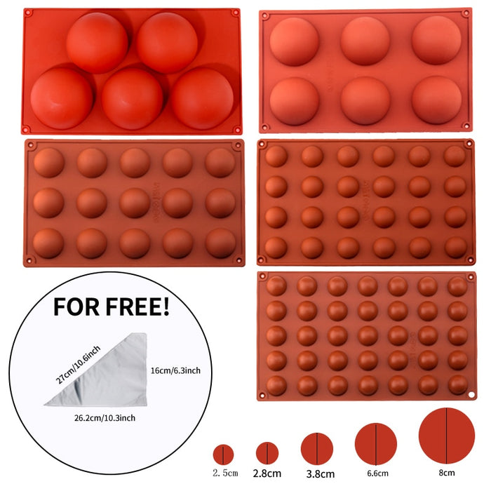 Silicone Sphere Bakeware Moulds