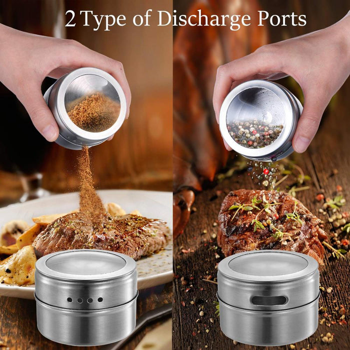 Magnetic Stainless Steel Spice Jars