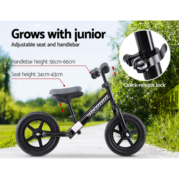 Kids Ride On Balance Bike - Black