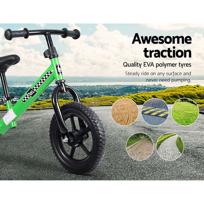 Kids Ride On Balance Bike - Green