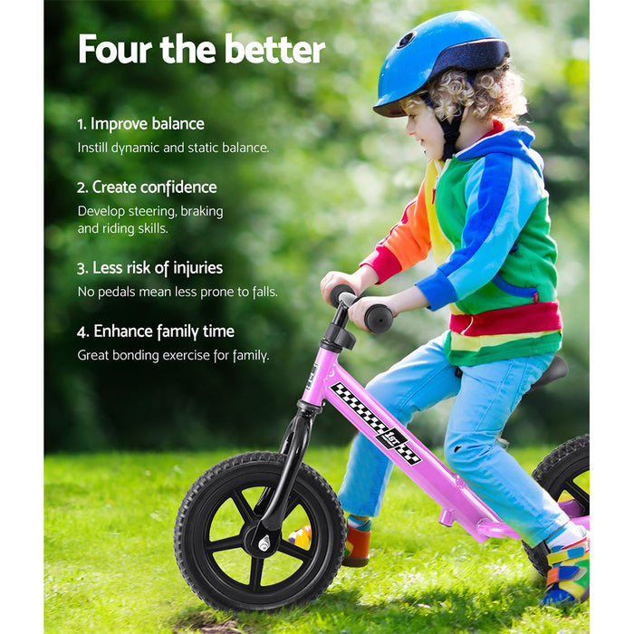 Kids Ride On Balance Bike - Pink