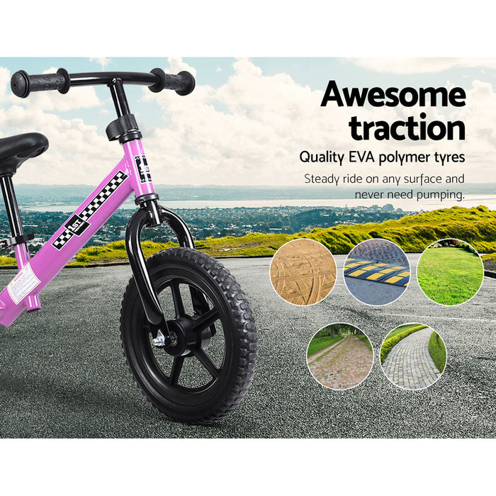 Kids Ride On Balance Bike - Pink