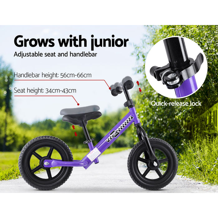 Kids Ride On Balance Bike - Purple