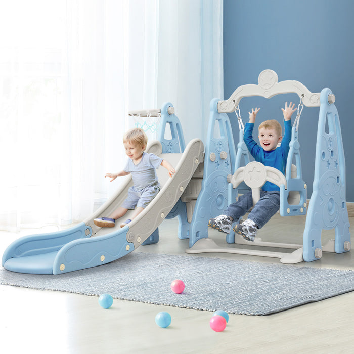 Outdoor/Indoor Kids 3-in-1 Playground - Blue