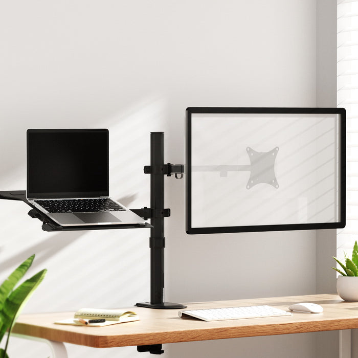 Monitor Arm Stand with Laptop Tray