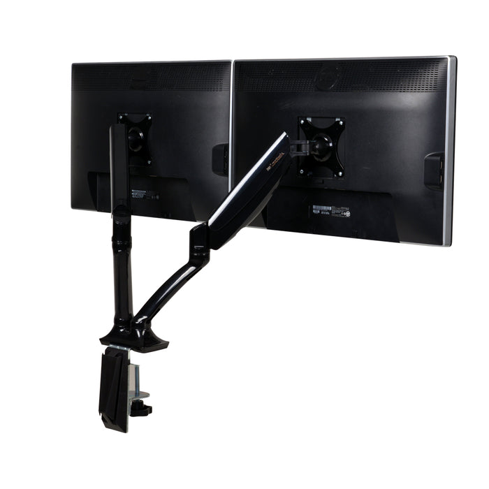 Dual Monitor Arm Mount Gas - Black