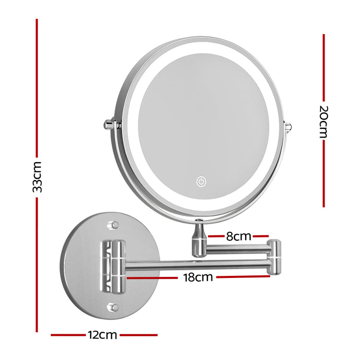 Extendable 10X Magnifying Makeup Mirror - Silver