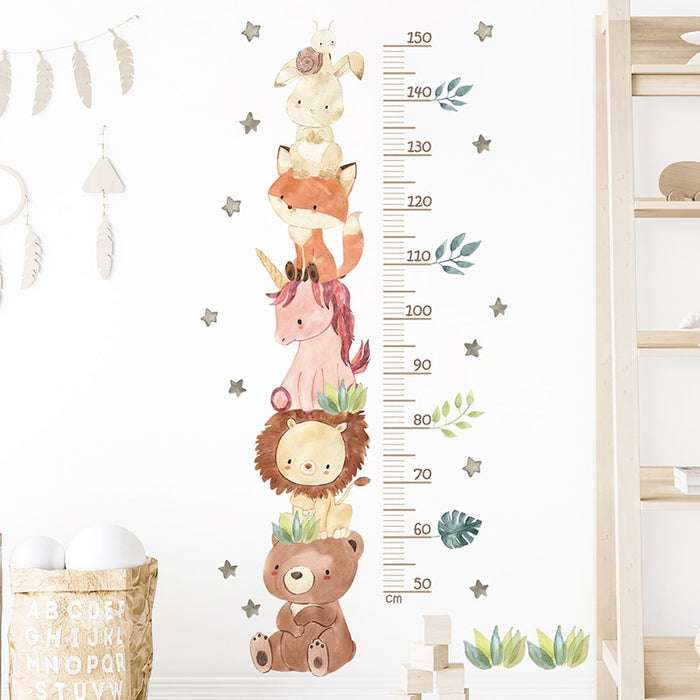 Cute Watercolour Cartoon Animals Wall Stickers