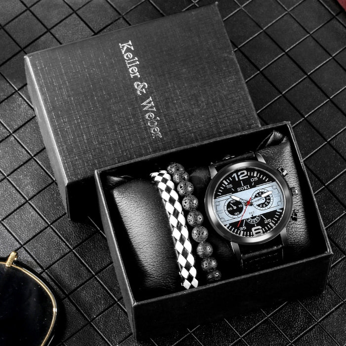 Men's Watch & Bracelet Set