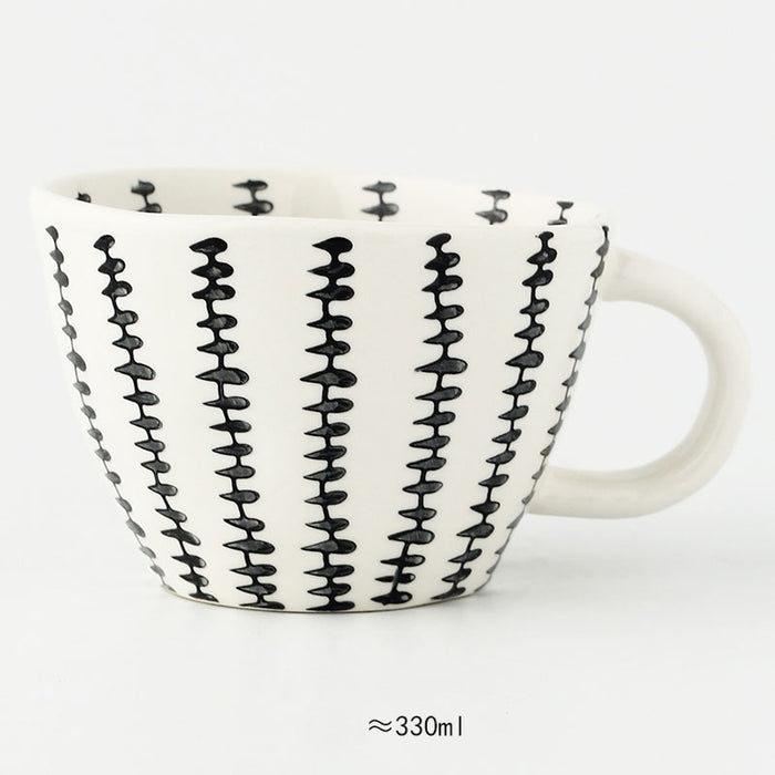 Hand Painted Geometric Ceramic Mugs