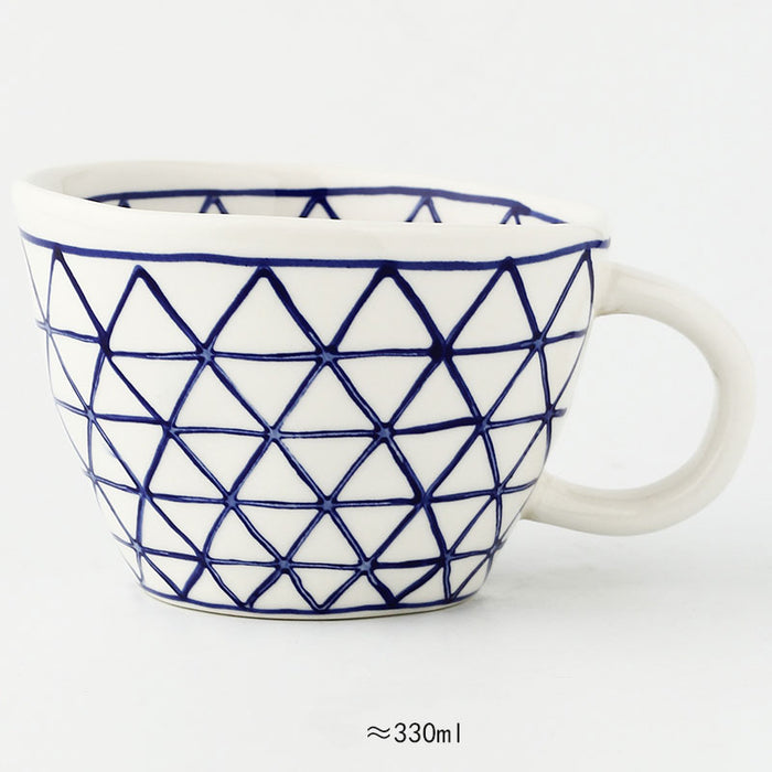 Hand Painted Geometric Ceramic Mugs