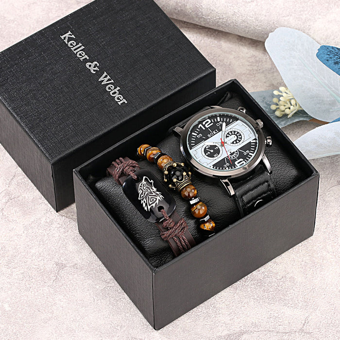 Men's Watch & Bracelet Set