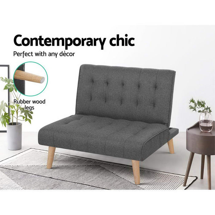 Linen Sofa Bed Lounge Modular Chair