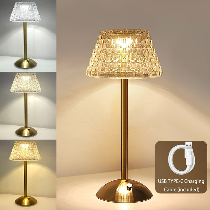 Crystal Diamond Table Touch Lamp