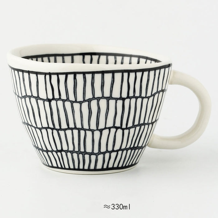 Hand Painted Geometric Ceramic Mugs