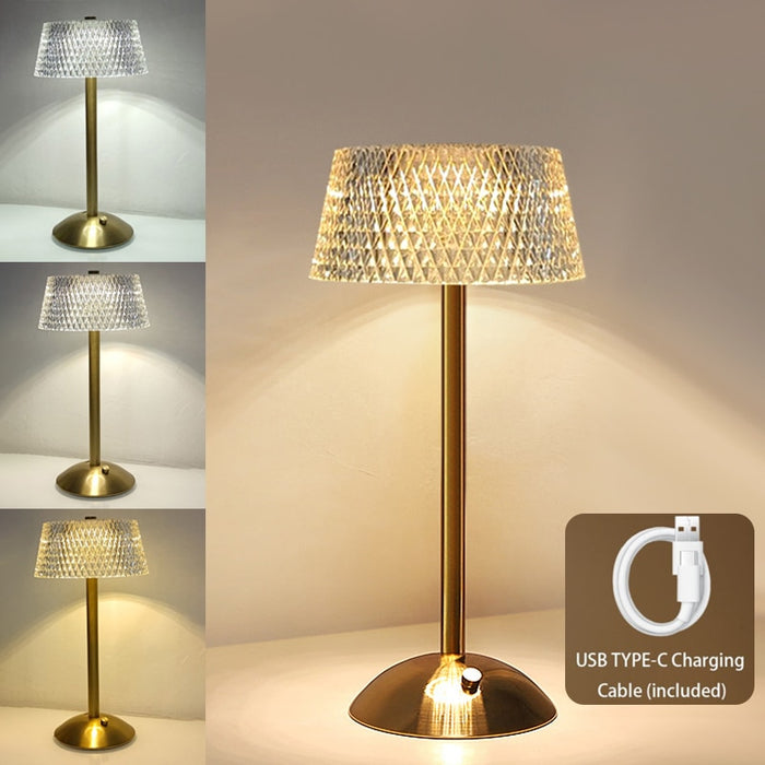 Crystal Diamond Table Touch Lamp