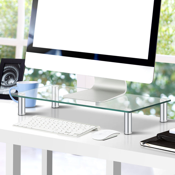 Glass Monitor Stand Desktop Riser