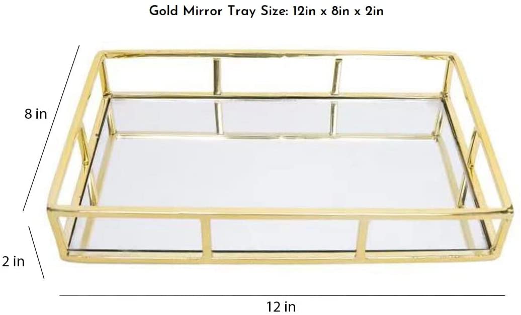 Gold Mirror Decorative Tray